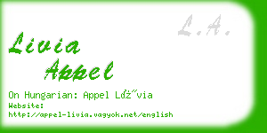 livia appel business card